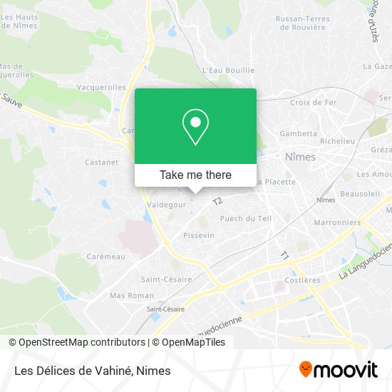Les Délices de Vahiné map