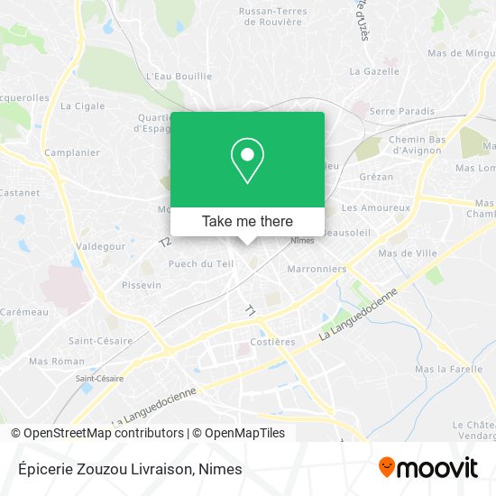 Épicerie Zouzou Livraison map
