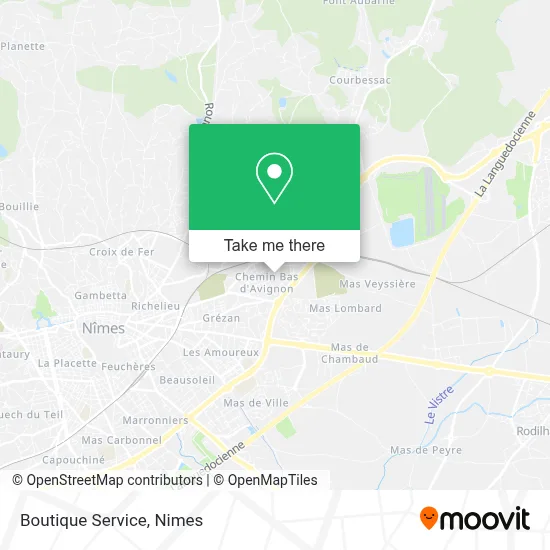 Boutique Service map
