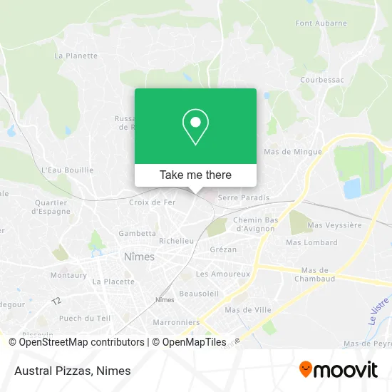 Austral Pizzas map