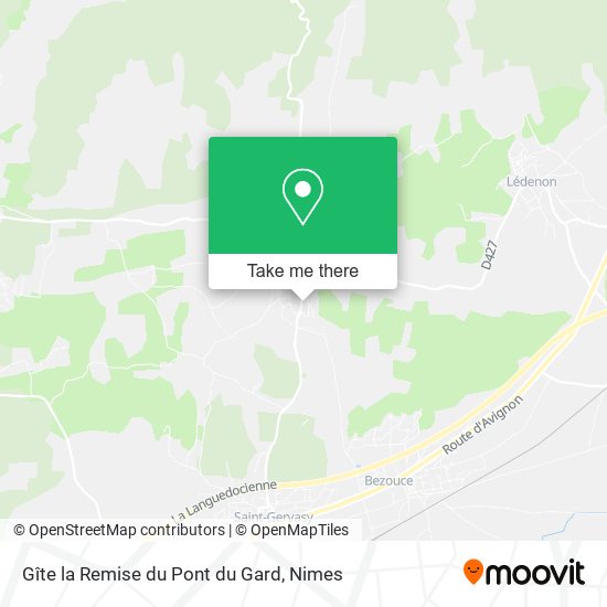 Gîte la Remise du Pont du Gard map