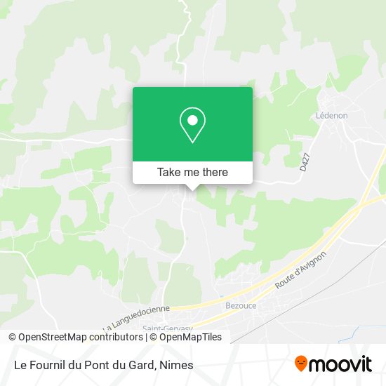 Le Fournil du Pont du Gard map