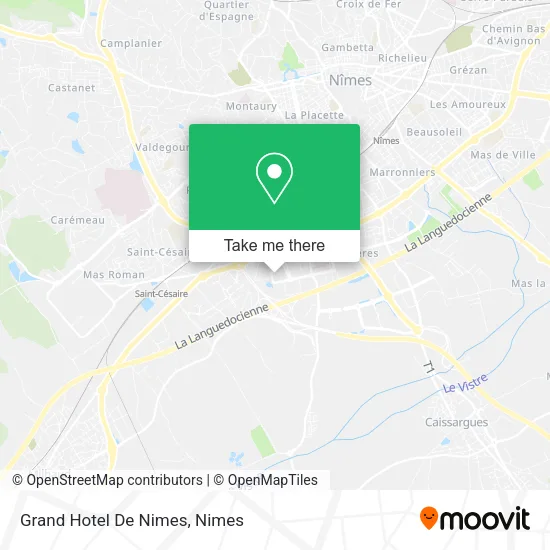 Grand Hotel De Nimes map