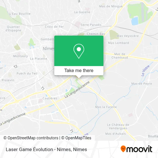 Laser Game Évolution - Nimes map