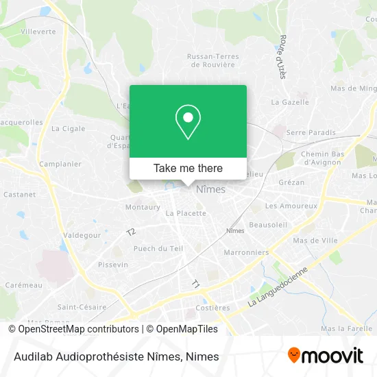 Audilab Audioprothésiste Nîmes map