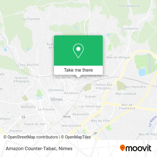 Amazon Counter-Tabac map