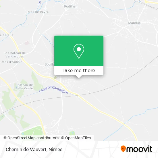 Chemin de Vauvert map