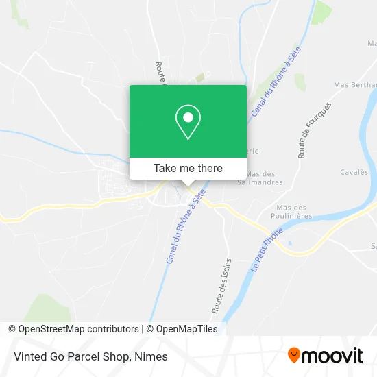 Vinted Go Parcel Shop map