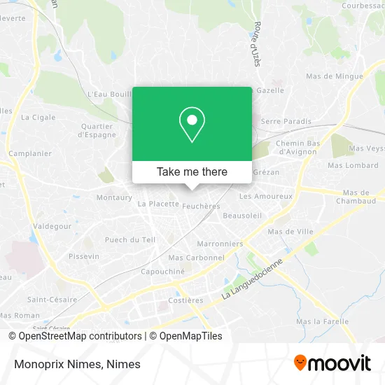 Monoprix Nimes map