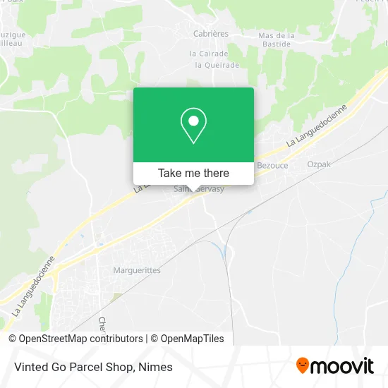 Vinted Go Parcel Shop map