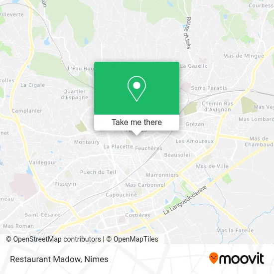 Restaurant Madow map
