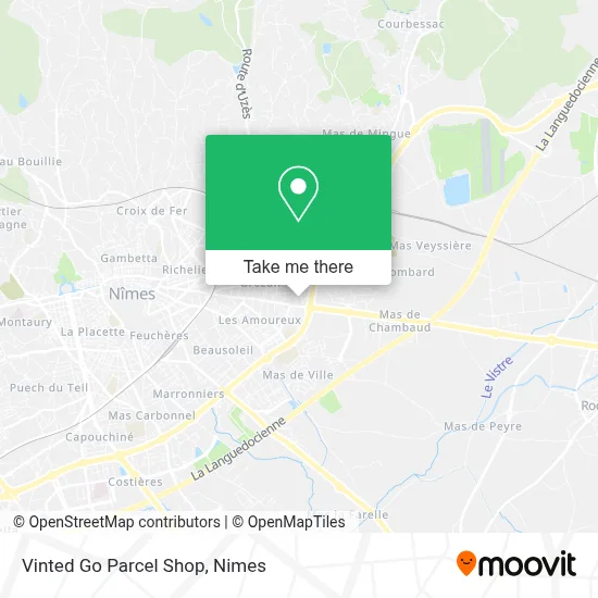 Vinted Go Parcel Shop map