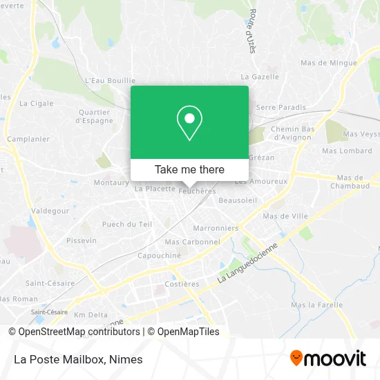 La Poste Mailbox map