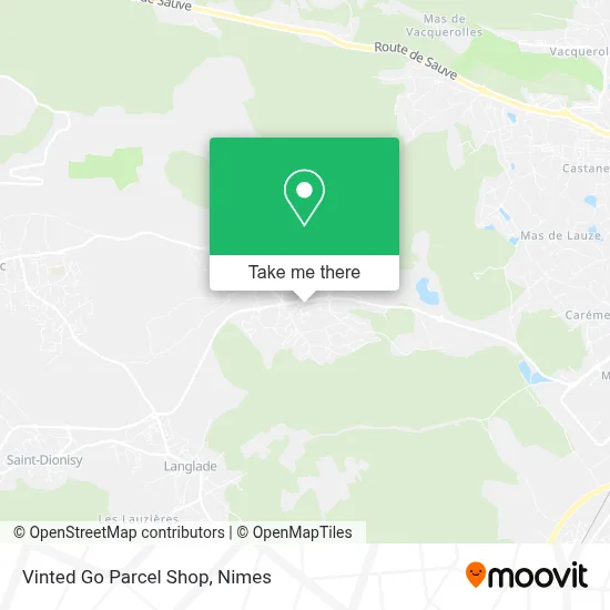 Vinted Go Parcel Shop map