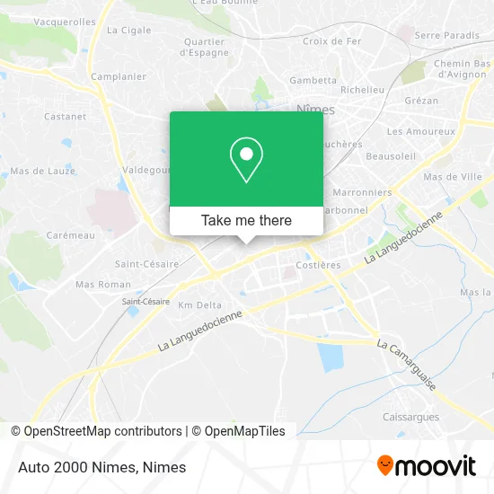 Auto 2000 Nimes map