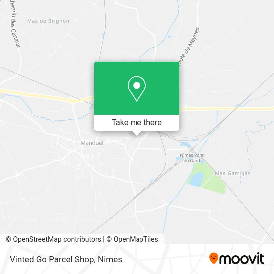 Vinted Go Parcel Shop map