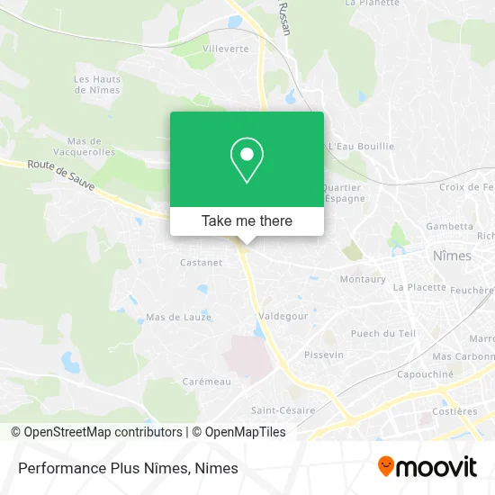 Performance Plus Nîmes map