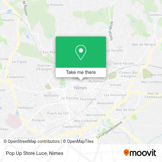 Pop Up Store Luce map
