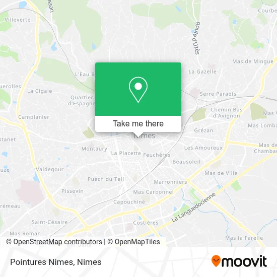 Pointures Nimes map