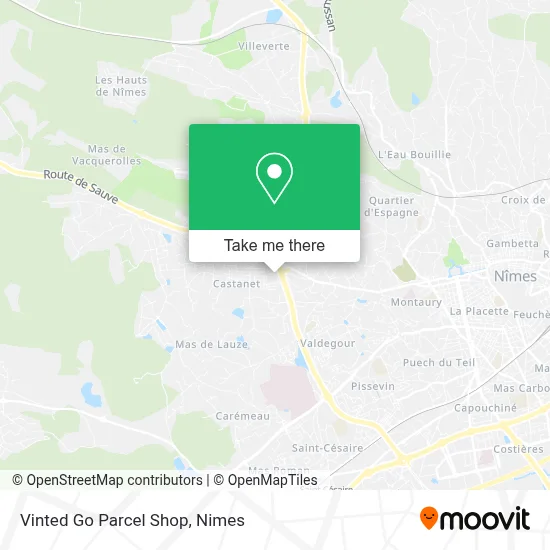 Vinted Go Parcel Shop map