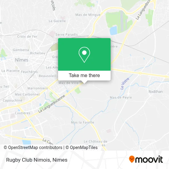 Rugby Club Nimois map