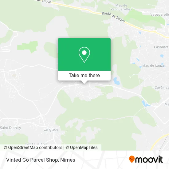 Vinted Go Parcel Shop map