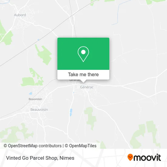 Vinted Go Parcel Shop map