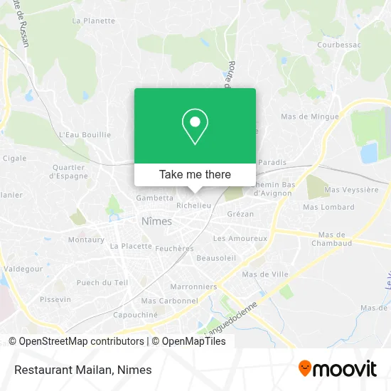 Restaurant Mailan map