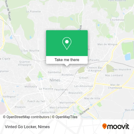 Vinted Go Locker map