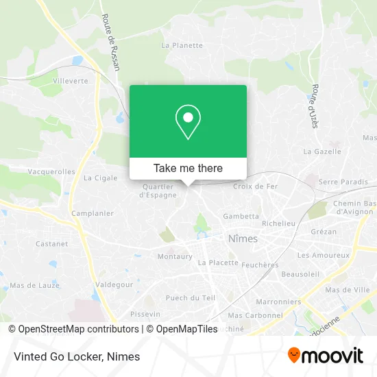 Vinted Go Locker map