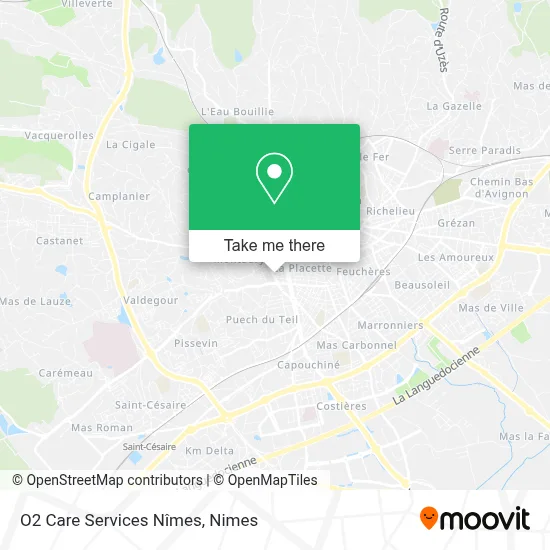 O2 Care Services Nîmes map