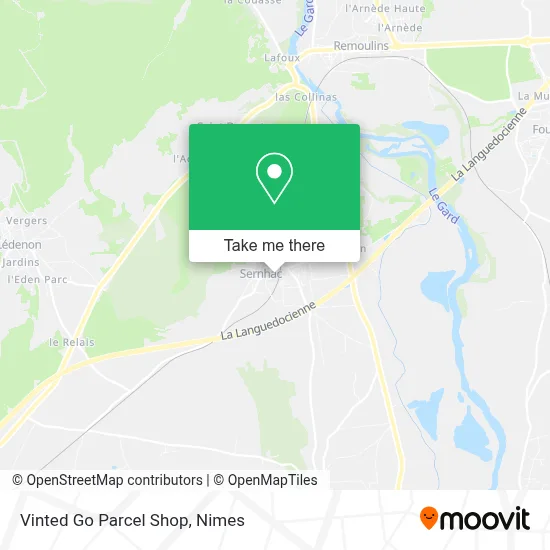 Vinted Go Parcel Shop map