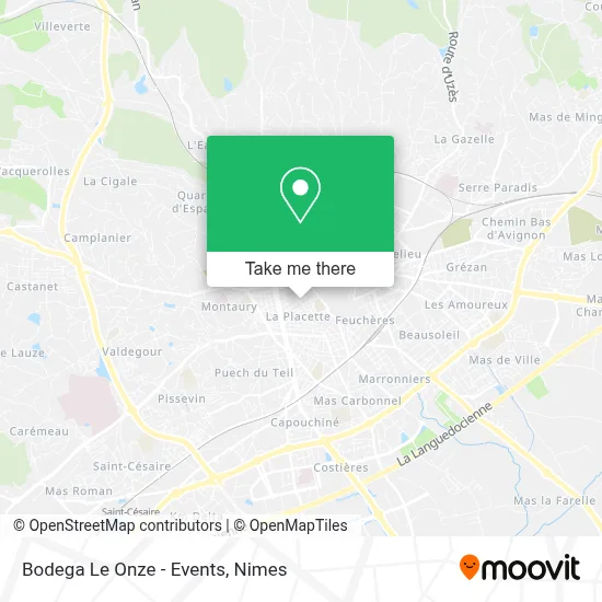 Bodega Le Onze - Events map
