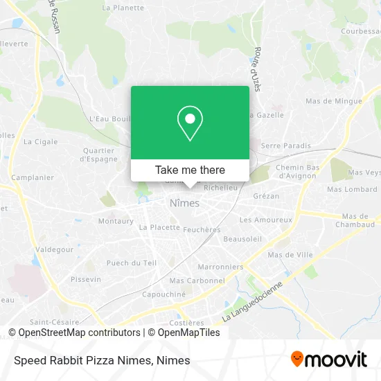 Speed Rabbit Pizza Nimes map