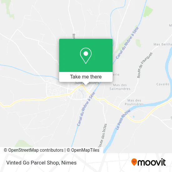 Vinted Go Parcel Shop map