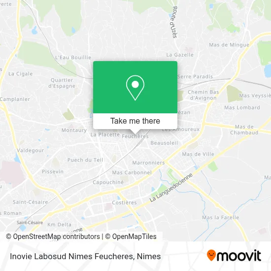 Inovie Labosud Nimes Feucheres map