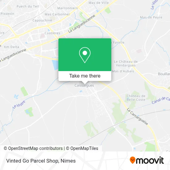 Vinted Go Parcel Shop map
