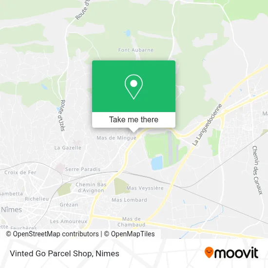 Vinted Go Parcel Shop map