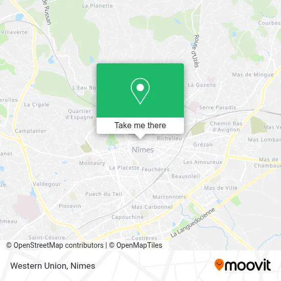 Western Union map