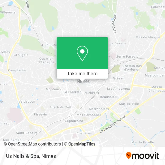 Us Nails & Spa map