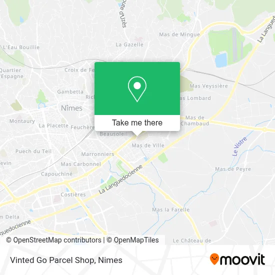 Vinted Go Parcel Shop map