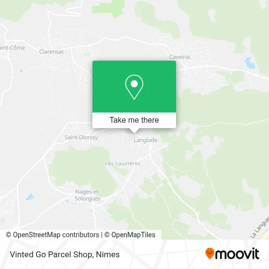 Vinted Go Parcel Shop map
