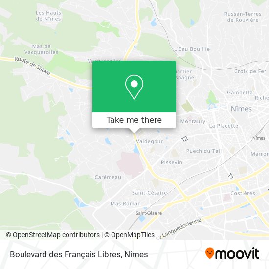 Mapa Boulevard des Français Libres