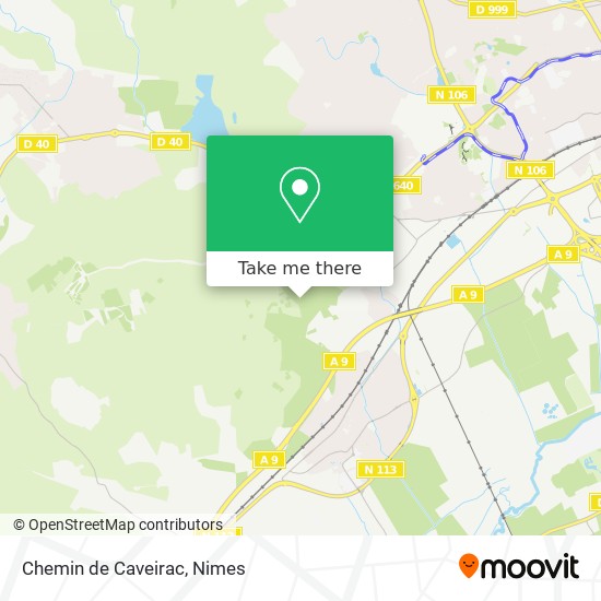 Mapa Chemin de Caveirac