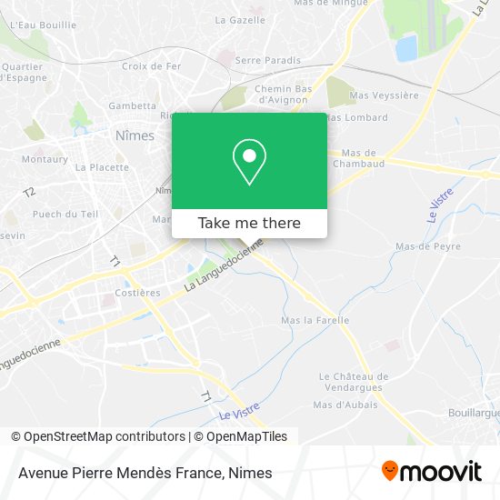 Mapa Avenue Pierre Mendès France