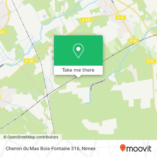Mapa Chemin du Mas Bois-Fontaine 316