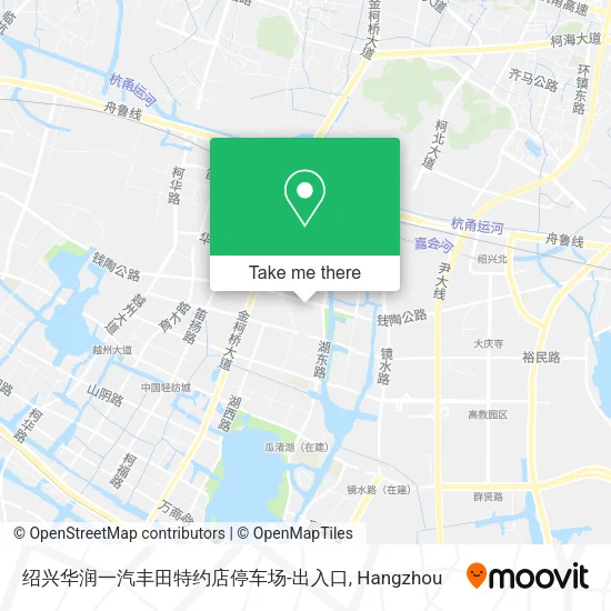绍兴华润一汽丰田特约店停车场-出入口 map