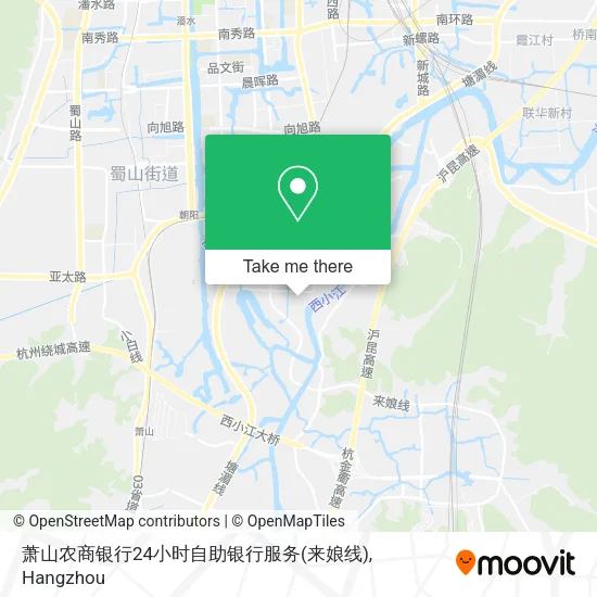 萧山农商银行24小时自助银行服务(来娘线) map
