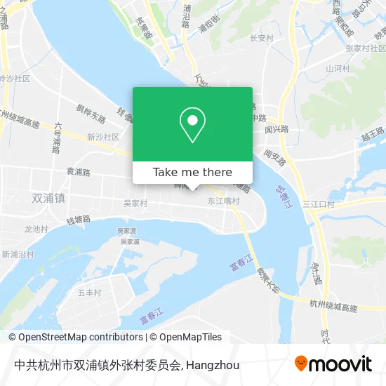 中共杭州市双浦镇外张村委员会 map