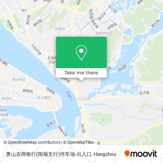 萧山农商银行(闻堰支行)停车场-出入口 map